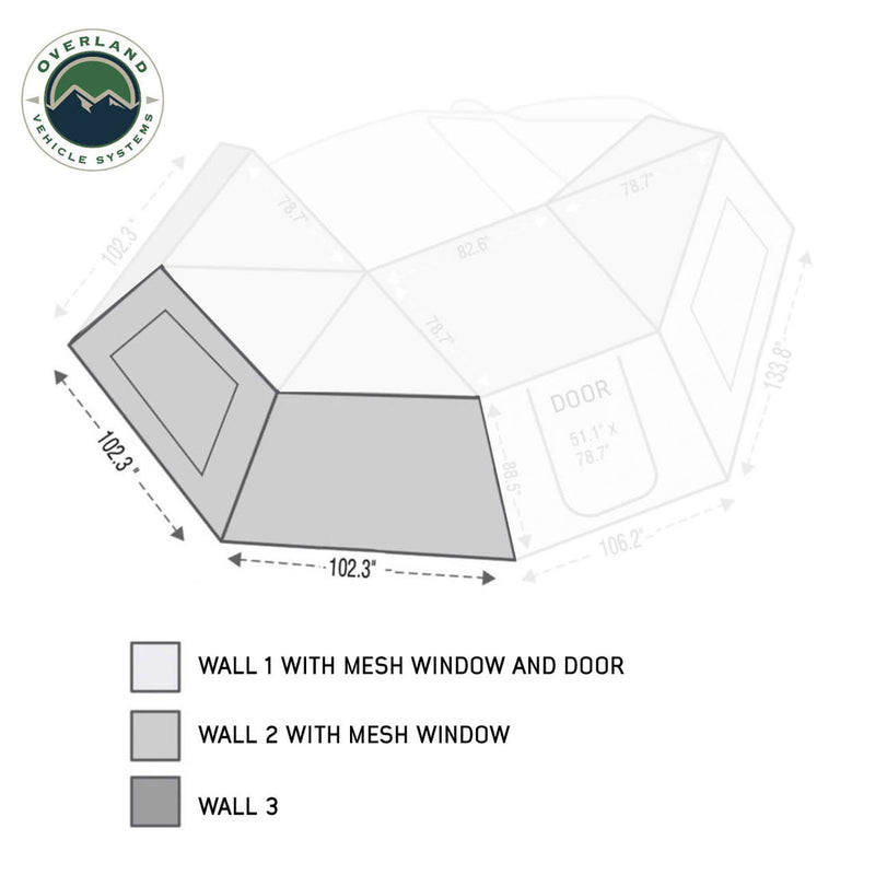 Load image into Gallery viewer, OVS HD Nomadic 270 Degree Awning - Wall 2 with Window - Passenger Side