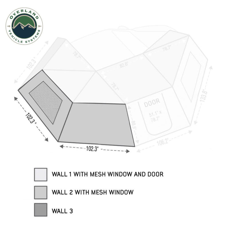 Load image into Gallery viewer, OVS HD Nomadic 270 Degree Awning - Wall 2 with Window - Passenger Side