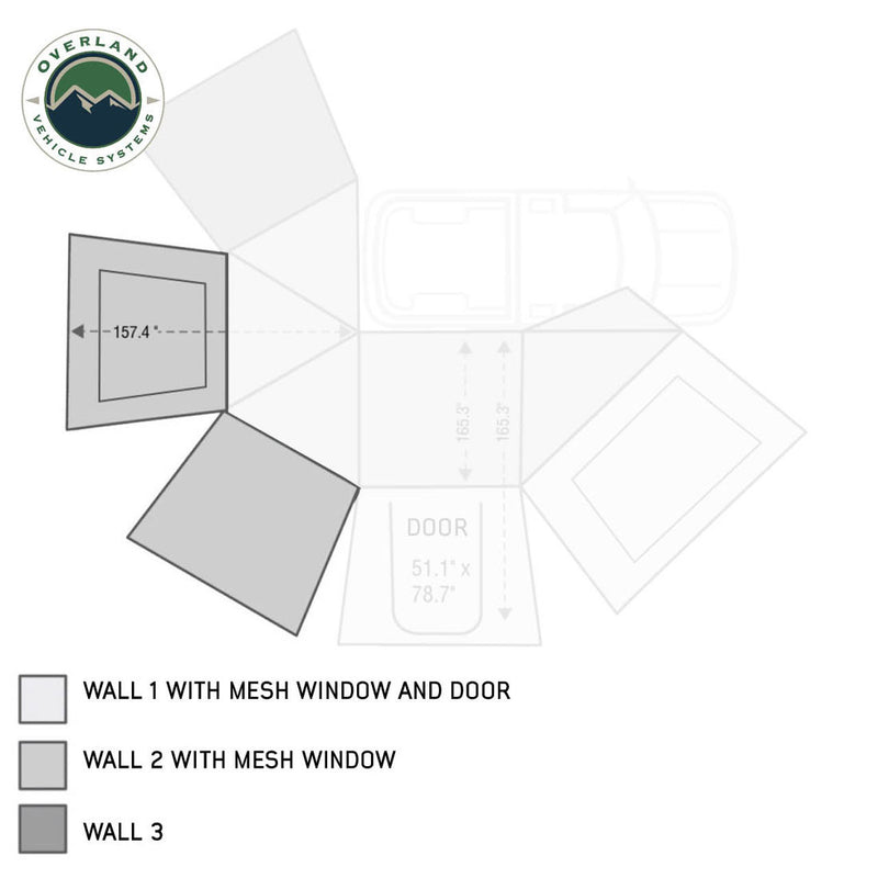 Load image into Gallery viewer, OVS HD Nomadic 270 Degree Awning - Wall 2 with Window - Passenger Side