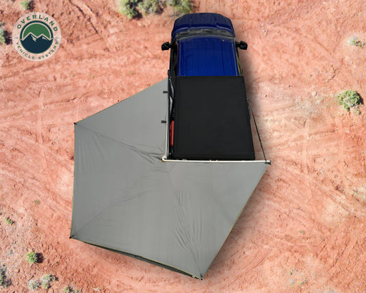 Overland Vehicle Systems Nomadic 270 LT Awning - Dark Gray Cover With Black Cover Universal