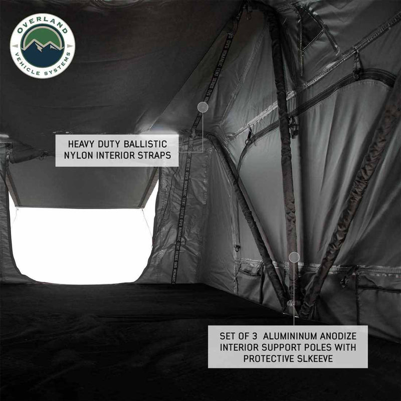 Load image into Gallery viewer, OVS HD Nomadic 3 Extended Soft Shell Roof Top Tent, Grey Body & Green Rainfly