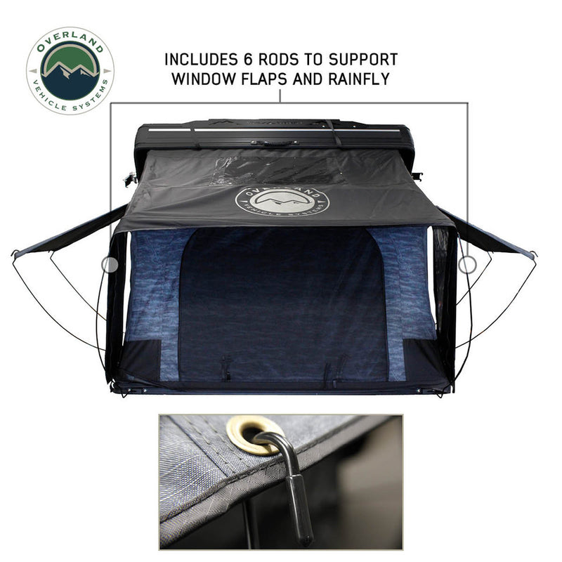 Load image into Gallery viewer, OVS XD Everest Cantilever Aluminum Roof Top Tent - Grey Body & Black Rainfly
