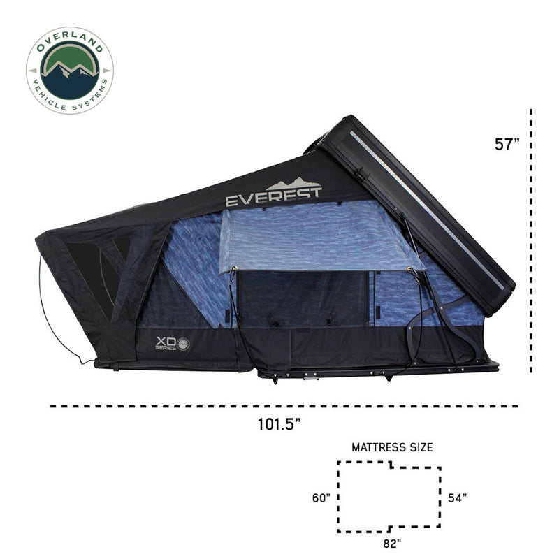 Load image into Gallery viewer, OVS XD Everest Cantilever Aluminum Roof Top Tent - Grey Body & Black Rainfly