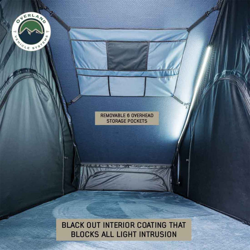 Load image into Gallery viewer, OVS XD Lhotse Clam Shell Aluminum Hard Shell Roof Top Tent, Blue Body & Black Rainfly