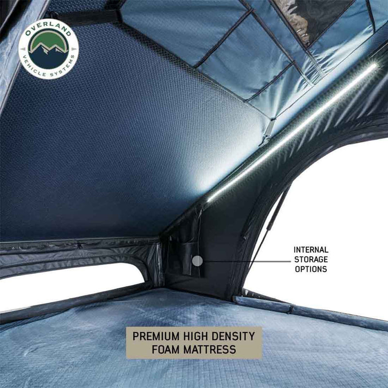 Load image into Gallery viewer, OVS XD Lhotse Clam Shell Aluminum Hard Shell Roof Top Tent, Blue Body & Black Rainfly