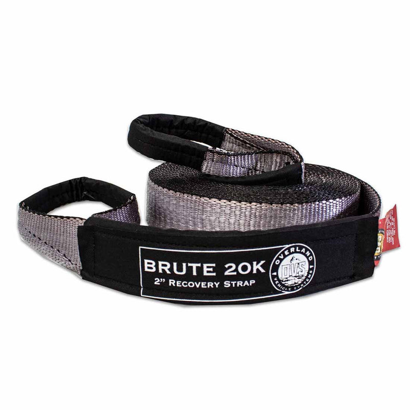 Load image into Gallery viewer, OVS Tow Strap 2" x 30' 20,000 LB. Gray W/ Black Ends