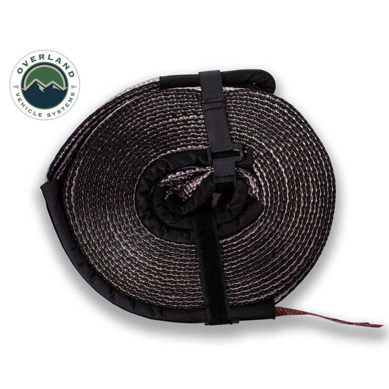 Load image into Gallery viewer, OVS Tow Strap 2" x 30' 20,000 LB. Gray W/ Black Ends