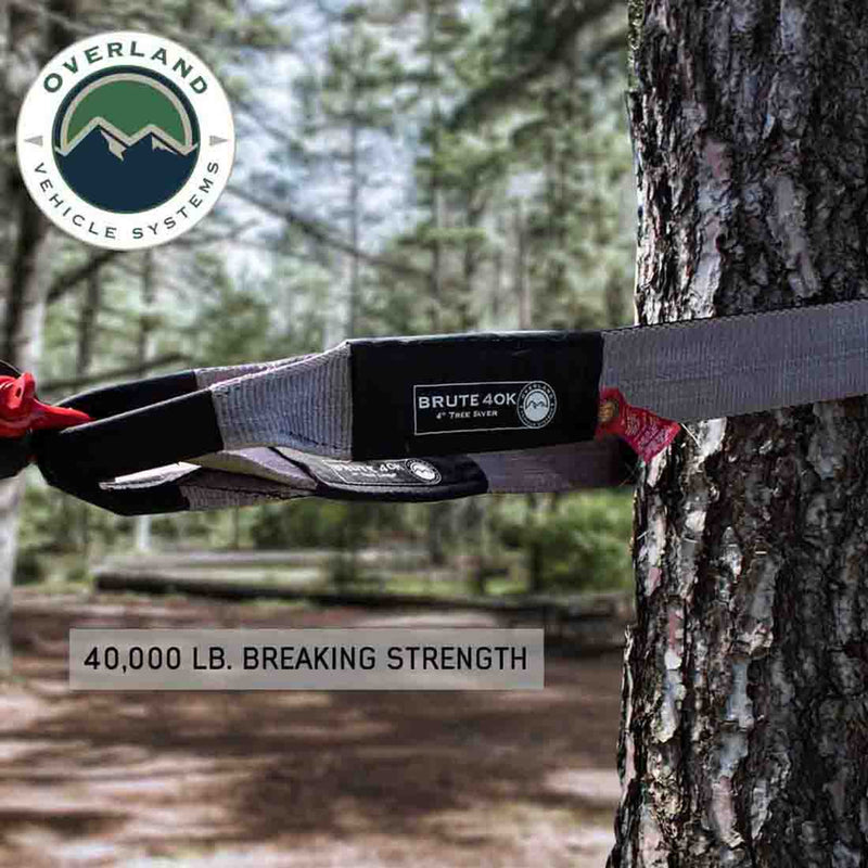 Load image into Gallery viewer, OVS Tree Saver Tow Strap 40,000 lb. 4" x 8' Gray With Black Ends & Storage Bag