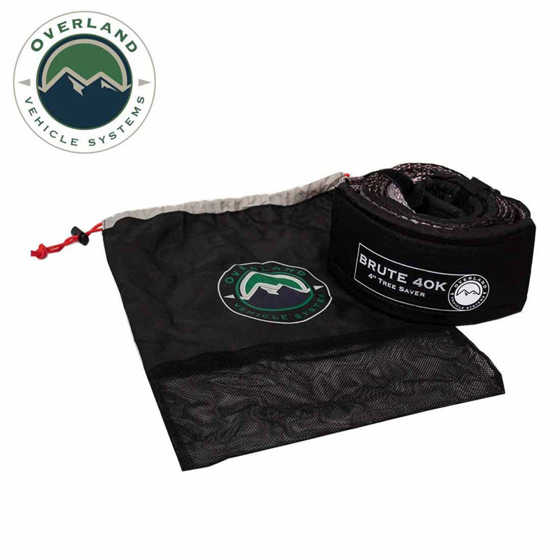 Load image into Gallery viewer, OVS Tree Saver Tow Strap 40,000 lb. 4" x 8' Gray With Black Ends & Storage Bag