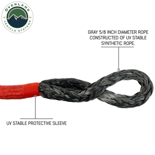 Overland Vehicle Systems 23” 5/8” Soft Recovery Shackle With A Breaking Strength Of 44,500 Lbs.