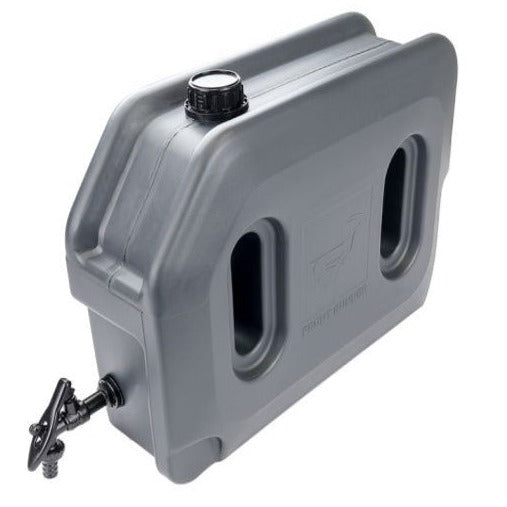 Front Runner Pro 20L water tank with tap, durable plastic, portable water storage solution, grey