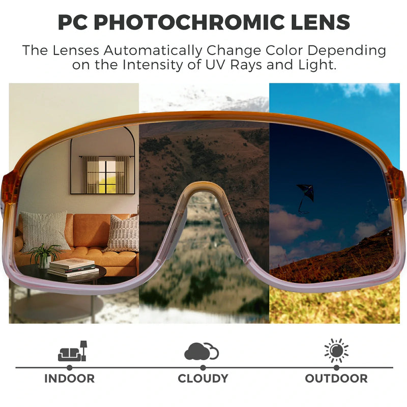 Load image into Gallery viewer, Polarized Photochromic Cycling Sunglasses