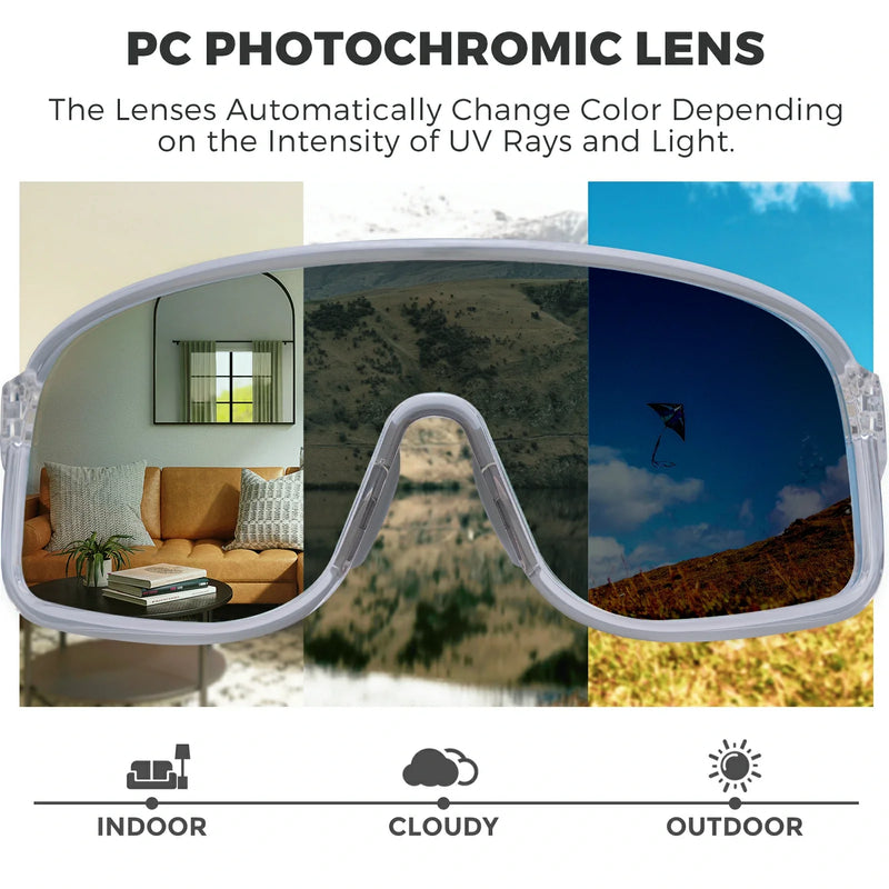 Load image into Gallery viewer, Polarized Photochromic Cycling Sunglasses