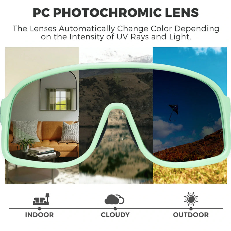 Load image into Gallery viewer, Polarized Photochromic Cycling Sunglasses