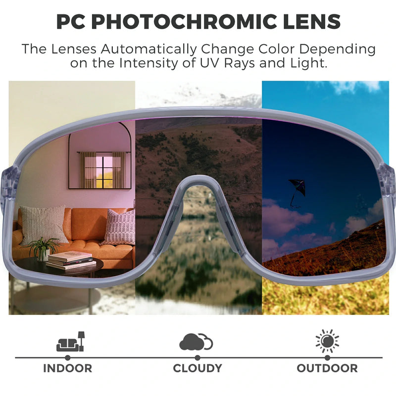 Load image into Gallery viewer, Polarized Photochromic Cycling Sunglasses