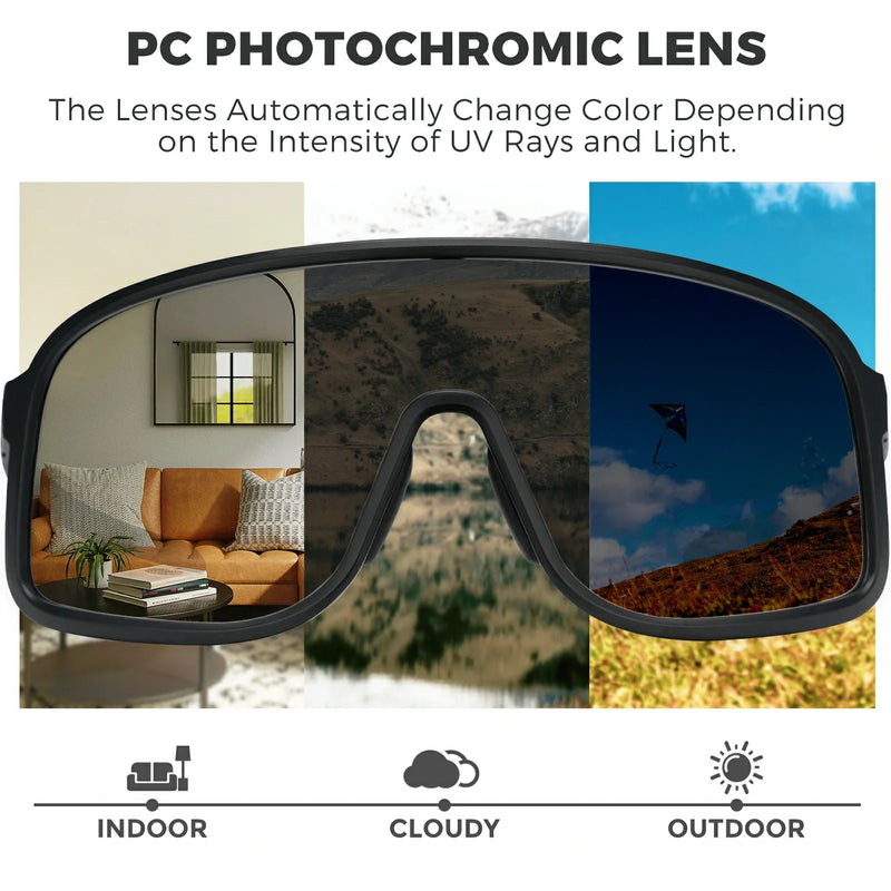 Load image into Gallery viewer, Polarized Photochromic Cycling Sunglasses