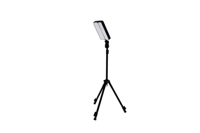 Freespirit Recreation ReadyLight Mini Solar Light in Black Ops with extendable tripod stand isolated on white background