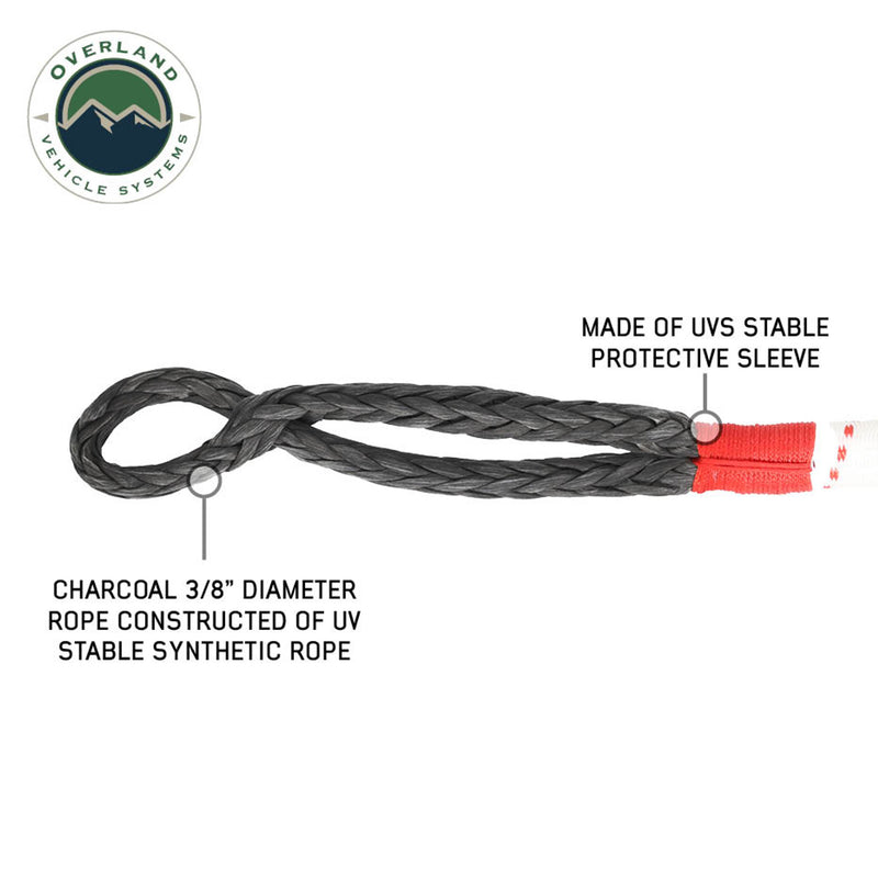 Load image into Gallery viewer, OVS Soft Shackle 3/8" x 23" 36,000 LB. with Loop & Abrasive Sleeve