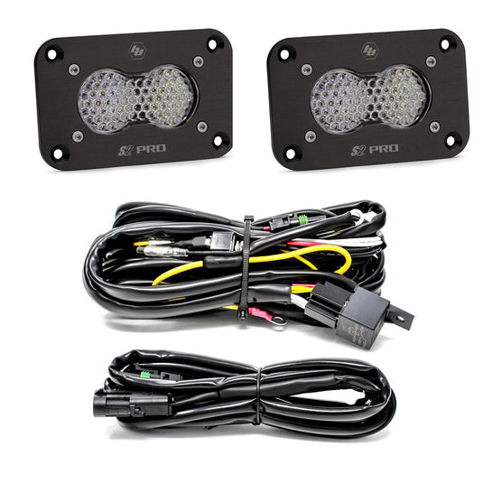 Baja Designs S2 Pro Black Flush Mount LED Light Pod Reverse Kit - Universal
