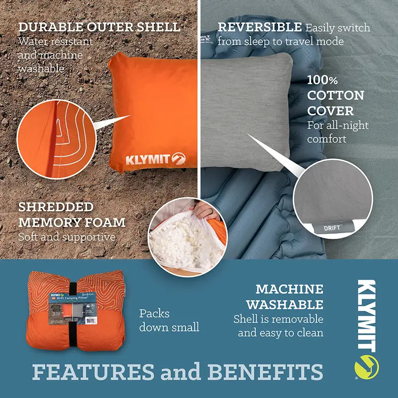 Load image into Gallery viewer, Klymit Drift Camp Pillows - Green