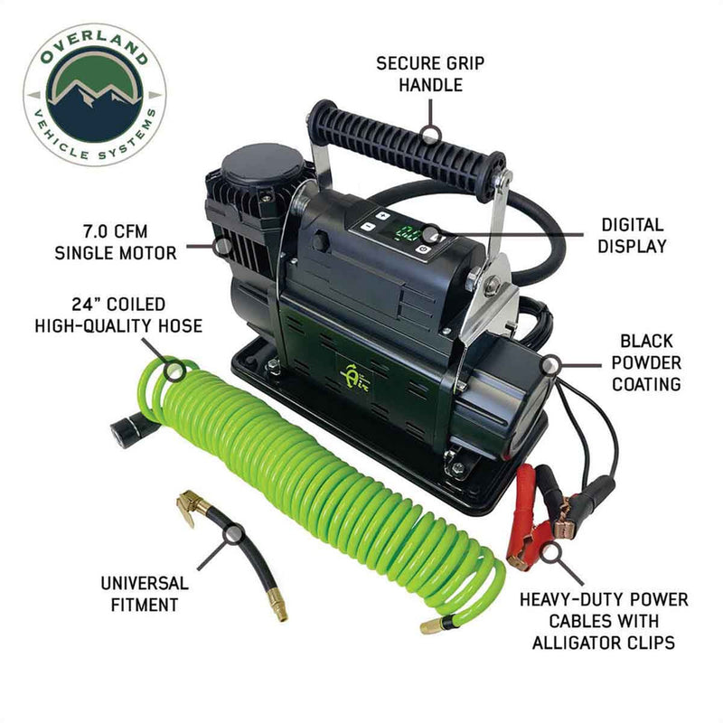 Load image into Gallery viewer, OVS EGOI Portable Single/Dual Motor Air Compressor System With Control Panel, Storage Bag, Hose & Attachments