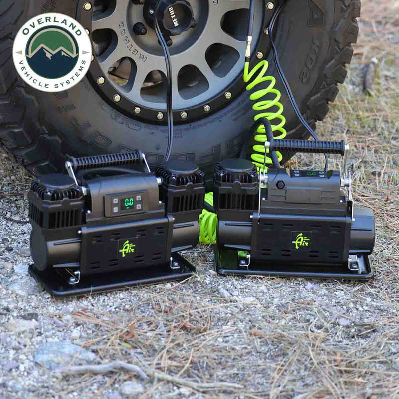 Load image into Gallery viewer, OVS EGOI Portable Single/Dual Motor Air Compressor System With Control Panel, Storage Bag, Hose & Attachments
