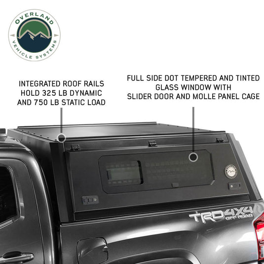 OVS Expedition Pro+ Truck Cap W/ Full Windows, Wing Doors, and 3rd Brake Light