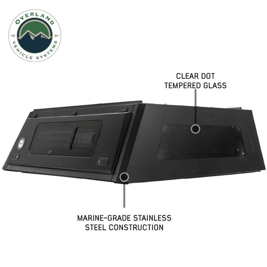 OVS Expedition Pro+ Truck Cap W/ Full Windows, Wing Doors, and 3rd Brake Light