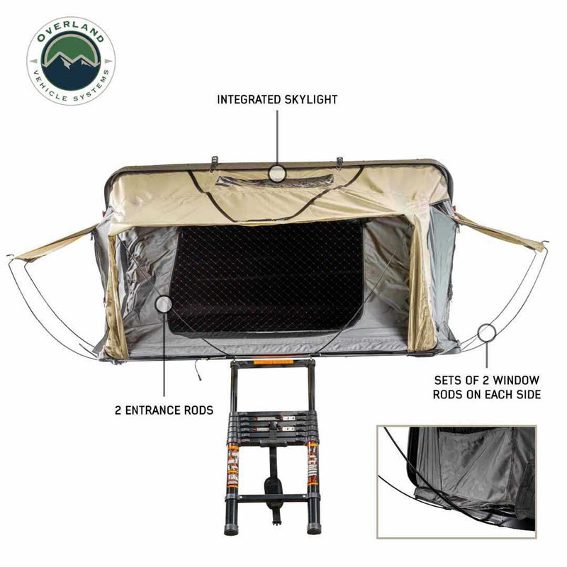 Load image into Gallery viewer, Overland Vehicle Systems HD Bundu Hard Shell Roof Top Tent-Grey Body & Green Rainfly