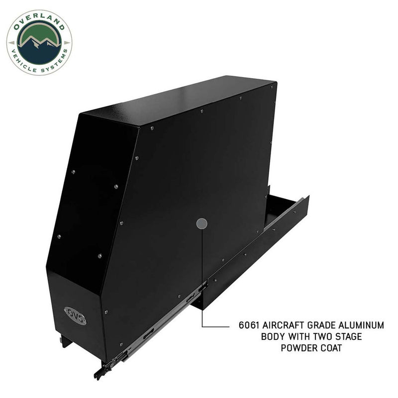 Load image into Gallery viewer, OVS Highline Slide Out Camping Storage System - Black Powder Coat