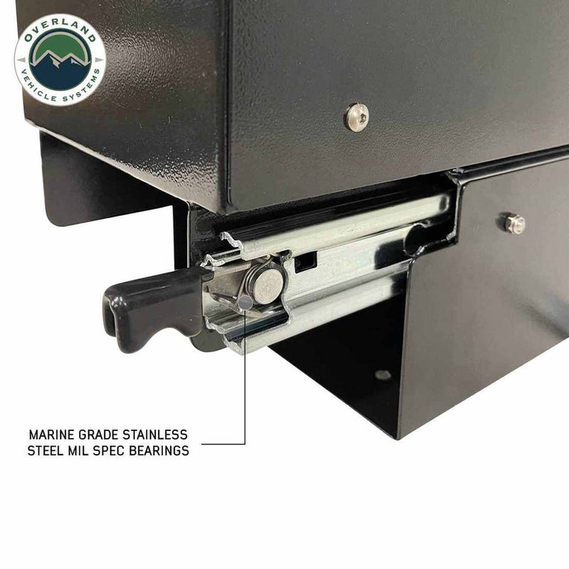 Load image into Gallery viewer, OVS Highline Slide Out Camping Storage System - Black Powder Coat