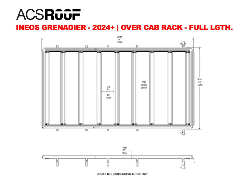 Load image into Gallery viewer, Leitner INEOS GRENADIER ACS ROOF FULL LENGTH PLATFORM RACK | 2024+