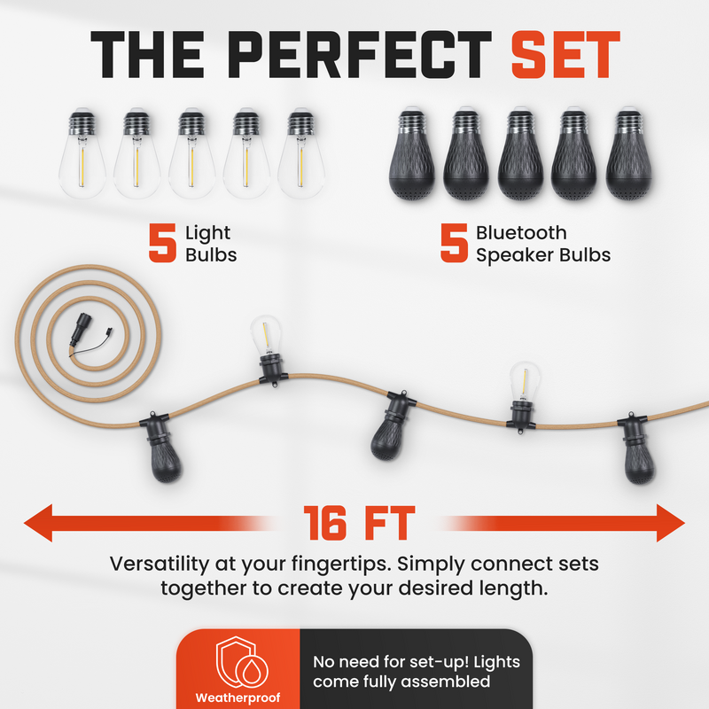 Load image into Gallery viewer, LED / Speaker String Lights - Clearance