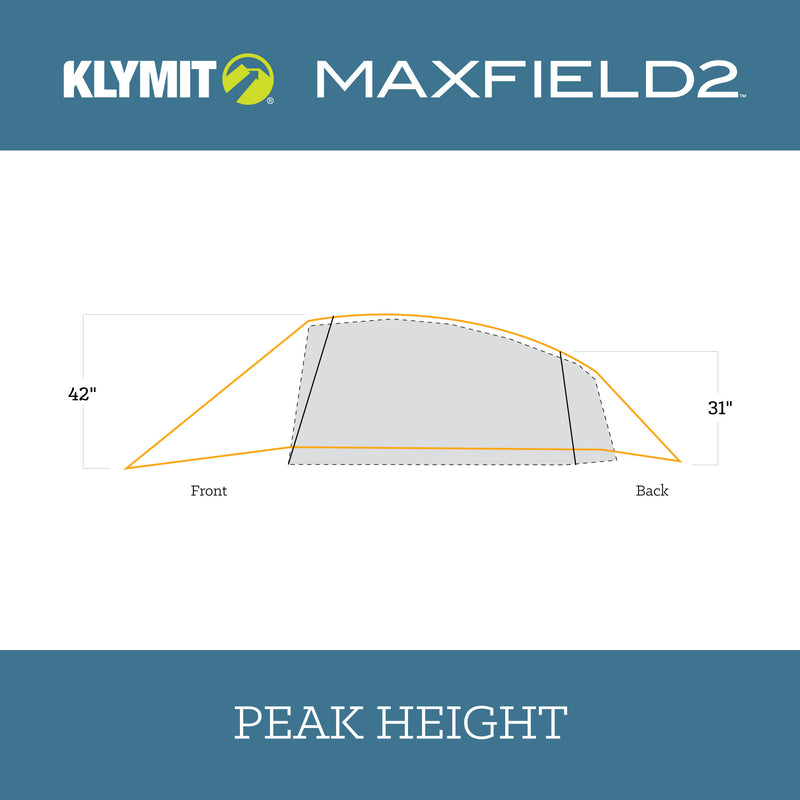 Load image into Gallery viewer, Klymit Maxfield 2 Person Tent - Dimensions
