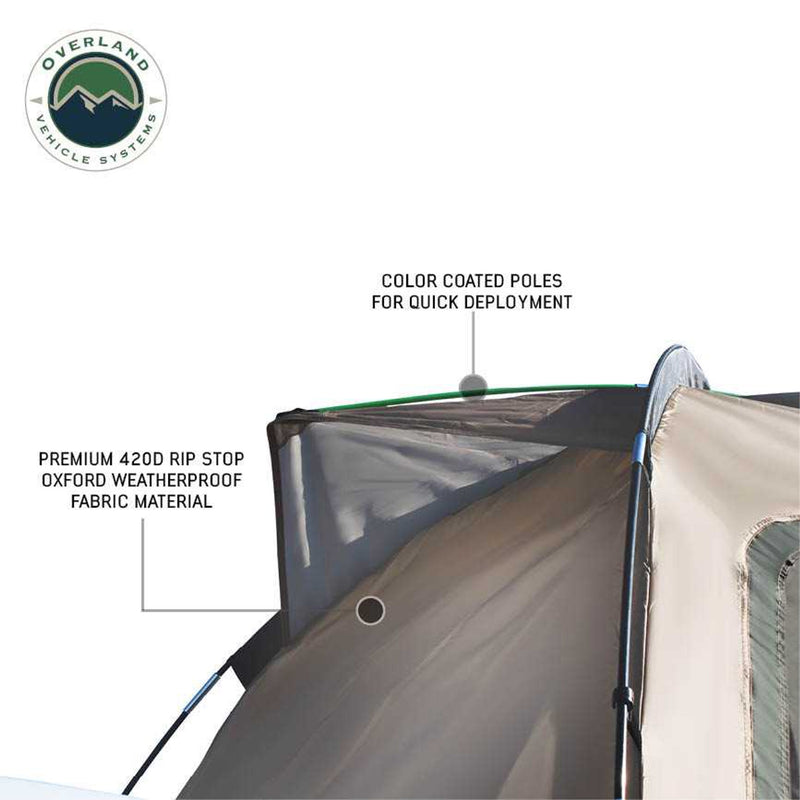 Load image into Gallery viewer, Overland Vehicle Systems LD TACT Truck Bed Tents - Tan Body & Green Rainfly