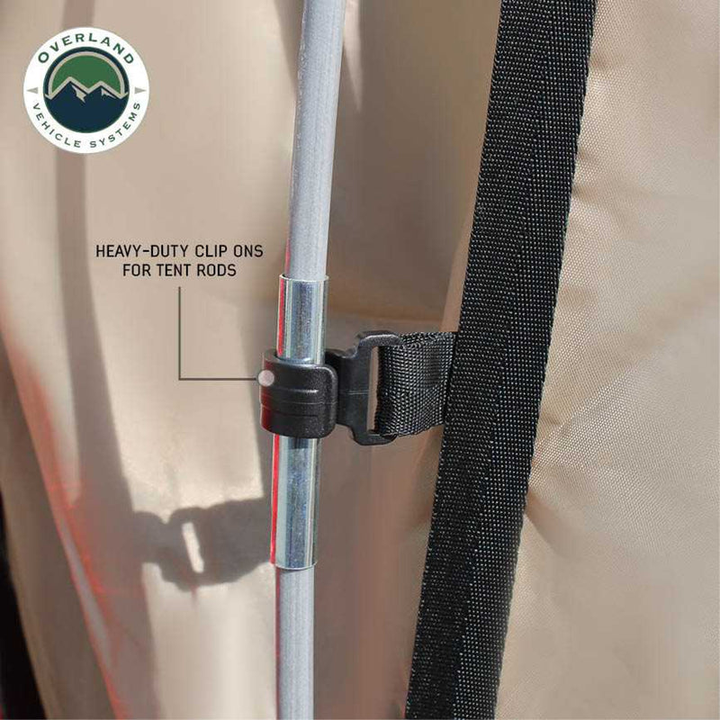 Load image into Gallery viewer, Overland Vehicle Systems LD TACT Truck Bed Tents - Tan Body & Green Rainfly