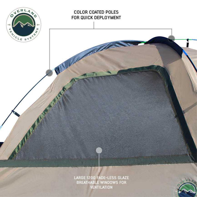 Load image into Gallery viewer, Overland Vehicle Systems LD TACT Truck Bed Tents - Tan Body & Green Rainfly