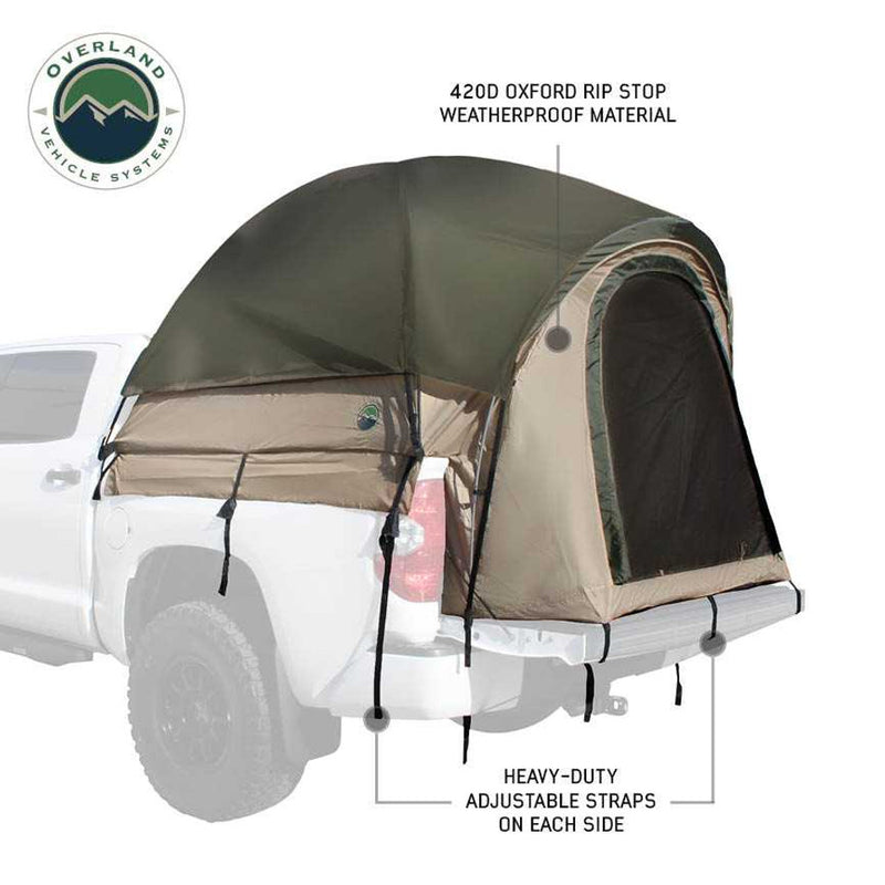 Load image into Gallery viewer, Overland Vehicle Systems LD TACT Truck Bed Tents - Tan Body & Green Rainfly