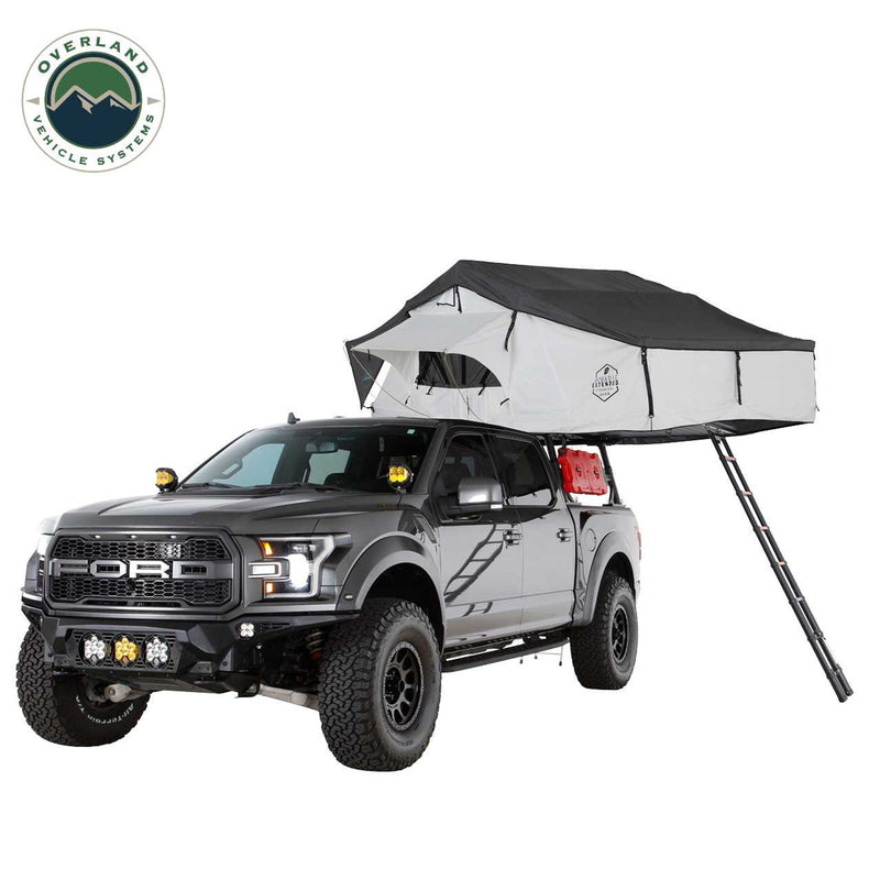 Load image into Gallery viewer, OVS HD Nomadic 3 Arctic White Extended Soft Shell Roof Top Tent, White Body Dark Grey Rainfly