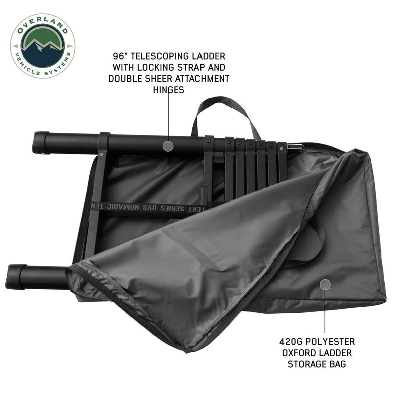 Load image into Gallery viewer, OVS HD Nomadic 3 Arctic White Extended Soft Shell Roof Top Tent, White Body Dark Grey Rainfly