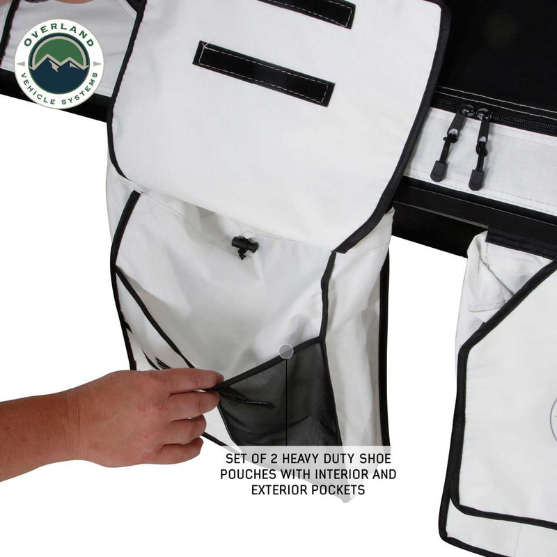 Load image into Gallery viewer, OVS HD Nomadic 3 Arctic White Extended Soft Shell Roof Top Tent, White Body Dark Grey Rainfly