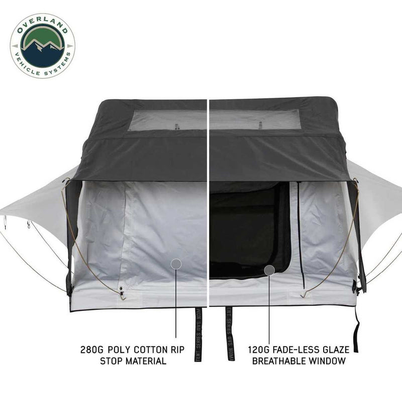 Load image into Gallery viewer, OVS HD Nomadic 3 Arctic White Extended Soft Shell Roof Top Tent, White Body Dark Grey Rainfly