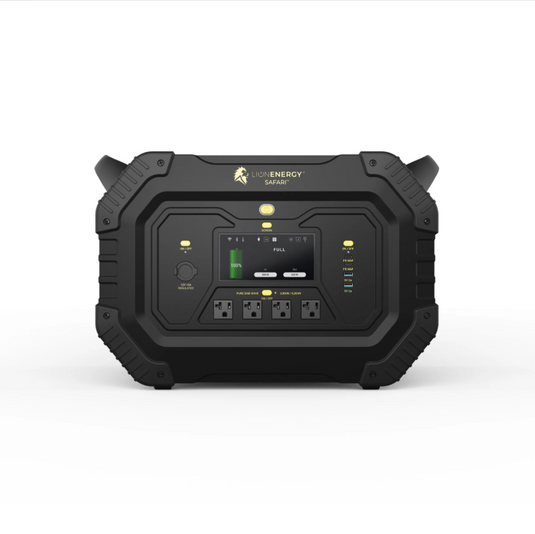 Lion Energy Safari Portable Power Generator (1612 Wh, LiFePO4, 3,000 W)