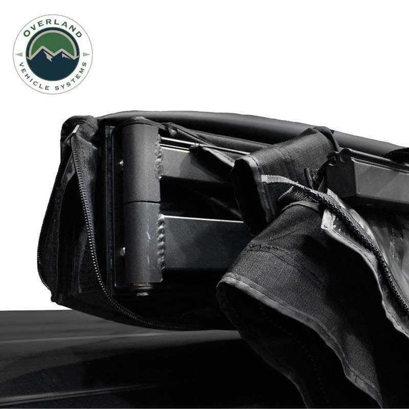 Load image into Gallery viewer, OVS XD Nomadic 270 Degree Awning W/Lights & Black Out - Black Body, Grey Trim & Black Travel Cover