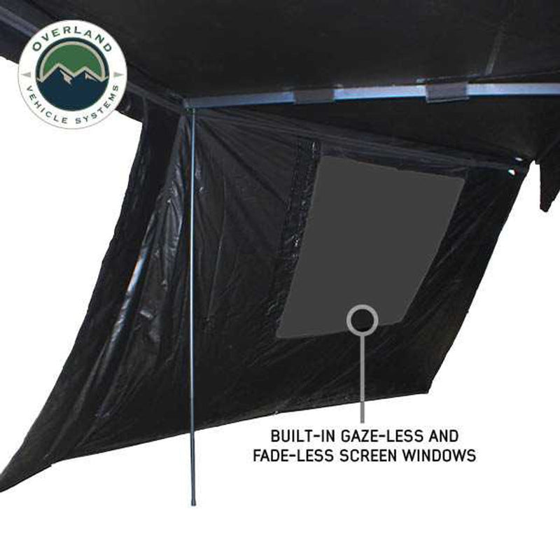 Load image into Gallery viewer, OVS XD Nomadic 270 Degree Awning Walls W/Black Out, Black Body and Trim W/Storage Bag