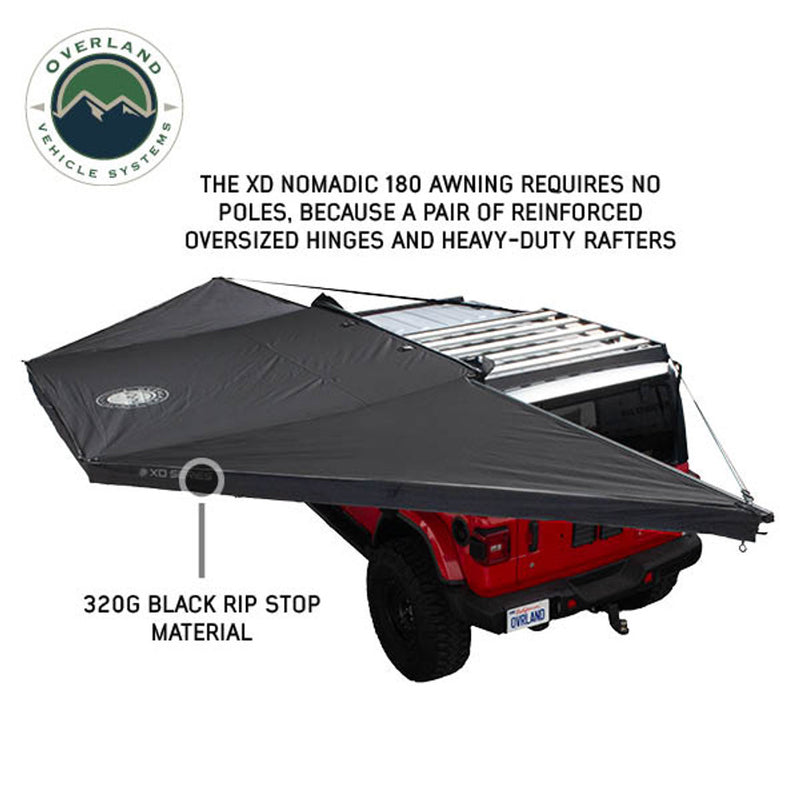Load image into Gallery viewer, OVS XD Nomadic 180 - Awning, Universal, Black Body, Black Trim W/Black Travel Bag