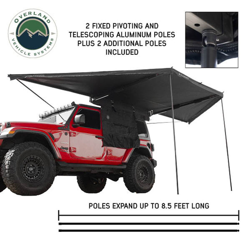 Load image into Gallery viewer, OVS XD Nomadic 180 - Awning, Universal, Black Body, Black Trim W/Black Travel Bag