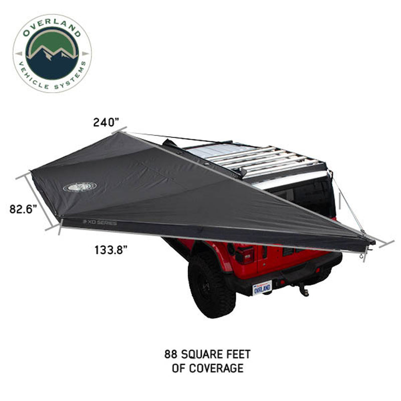 Load image into Gallery viewer, OVS XD Nomadic 180 - Awning, Universal, Black Body, Black Trim W/Black Travel Bag