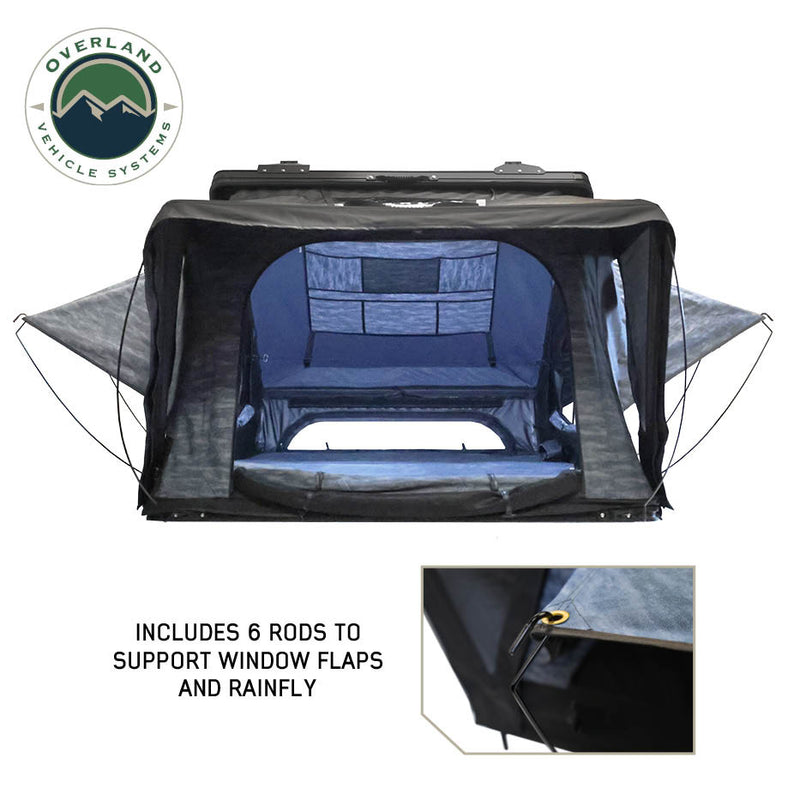 Load image into Gallery viewer, Overland Vehicle Systems XD Atlas Cantilever ABS Hard Shell Roof Top Tent, Blue Body & Black Rainfly