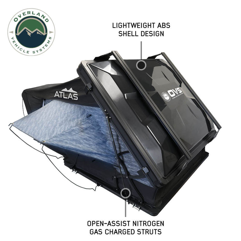 Load image into Gallery viewer, Overland Vehicle Systems XD Atlas Cantilever ABS Hard Shell Roof Top Tent, Blue Body & Black Rainfly